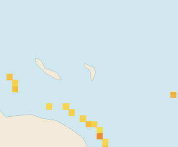 Satellite floating-algae map near Bonaire, Sep 2021 (opens full map image in a new tab)
