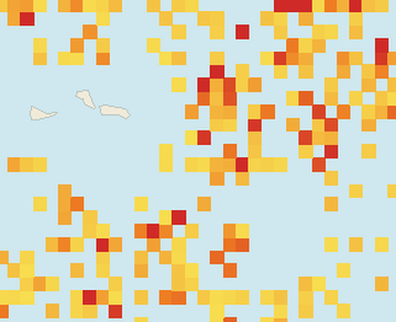 Satellite floating-algae map near Grand Turk, Sep 2021 (opens full map image in a new tab)