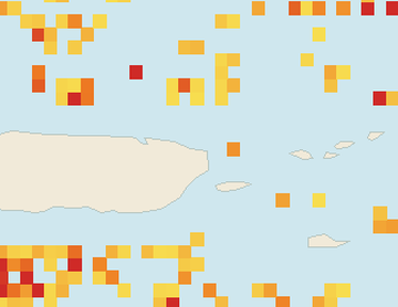 Satellite floating-algae map near Luquillo, Sep 2021 (opens full map image in a new tab)