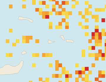 Satellite floating-algae map near Providenciales, Sep 2021 (opens full map image in a new tab)