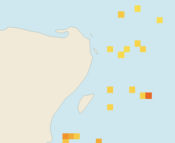 Satellite floating-algae map near Puerto Morelos, Sep 2021 (opens full map image in a new tab)