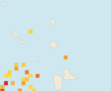 Satellite floating-algae map near Antigua East Coast, Oct 2021 (opens full map image in a new tab)