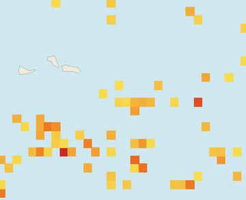 Satellite floating-algae map near Grand Turk, Oct 2021 (opens full map image in a new tab)