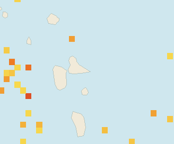 Satellite floating-algae map near Guadeloupe Atlantic Coast, Oct 2021 (opens full map image in a new tab)