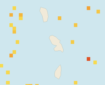 Satellite floating-algae map near Martinique West Coast, Oct 2021 (opens full map image in a new tab)