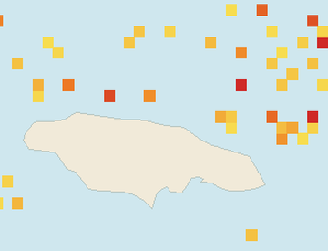 Satellite floating-algae map near Ocho Rios, Oct 2021 (opens full map image in a new tab)