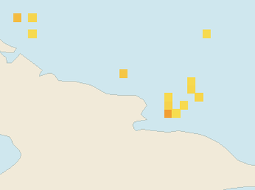 Satellite floating-algae map near Guardalavaca, Nov 2021 (opens full map image in a new tab)