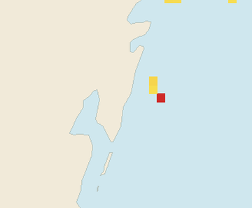 Satellite floating-algae map near Mahahual, Nov 2021 (opens full map image in a new tab)