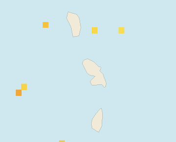 Satellite floating-algae map near Martinique West Coast, Nov 2021 (opens full map image in a new tab)