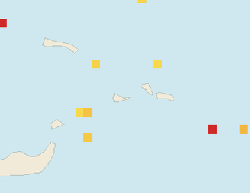 Satellite floating-algae map near Providenciales, Nov 2021 (opens full map image in a new tab)