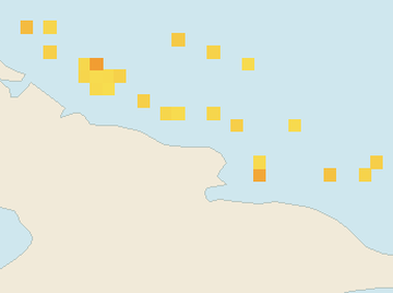Satellite floating-algae map near Guardalavaca, Dec 2021 (opens full map image in a new tab)