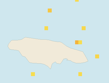 Satellite floating-algae map near Ocho Rios, Dec 2021 (opens full map image in a new tab)