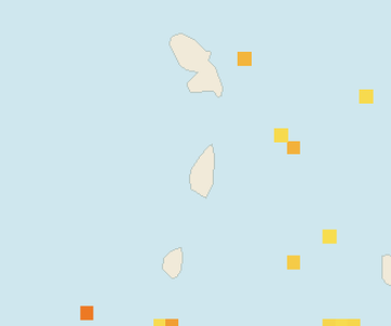 Satellite floating-algae map near Saint Lucia West Coast, Dec 2021 (opens full map image in a new tab)
