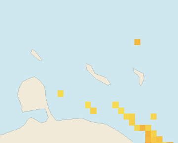 Satellite floating-algae map near Curacao West Coast, Jan 2022 (opens full map image in a new tab)