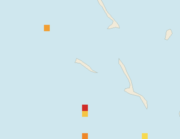 Satellite floating-algae map near Great Exuma, Jan 2022 (opens full map image in a new tab)