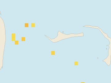 Satellite floating-algae map near Grand Bahama, Jan 2022 (opens full map image in a new tab)
