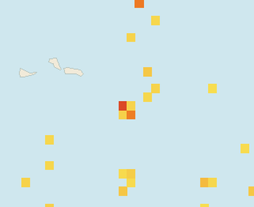 Satellite floating-algae map near Grand Turk, Jan 2022 (opens full map image in a new tab)