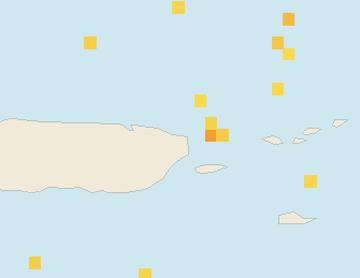 Satellite floating-algae map near Luquillo, Jan 2022 (opens full map image in a new tab)