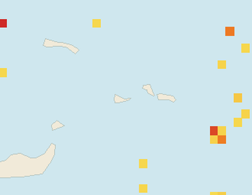 Satellite floating-algae map near Providenciales, Jan 2022 (opens full map image in a new tab)