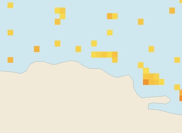 Satellite floating-algae map near Puerto Plata and Cabarete, Jan 2022 (opens full map image in a new tab)
