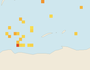 Satellite floating-algae map near Roatan, Jan 2022 (opens full map image in a new tab)