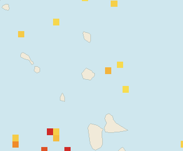 Satellite floating-algae map near Antigua East Coast, Feb 2022 (opens full map image in a new tab)