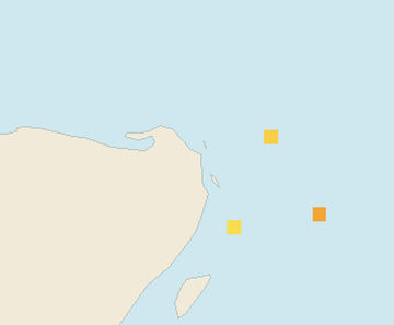 Satellite floating-algae map near Costa Mujeres, Feb 2022 (opens full map image in a new tab)