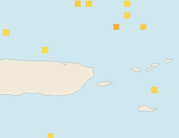 Satellite floating-algae map near Luquillo, Feb 2022 (opens full map image in a new tab)