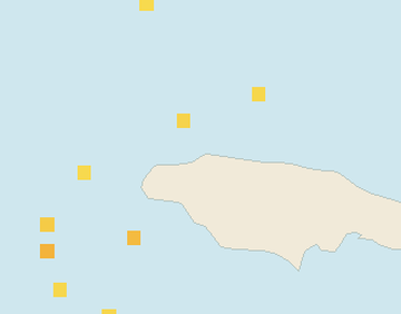 Satellite floating-algae map near Montego Bay, Feb 2022 (opens full map image in a new tab)