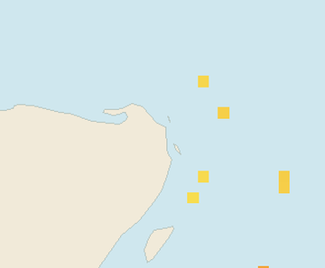 Satellite floating-algae map near Costa Mujeres, Mar 2022 (opens full map image in a new tab)