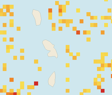 Satellite floating-algae map near Martinique Atlantic Coast, Mar 2022 (opens full map image in a new tab)