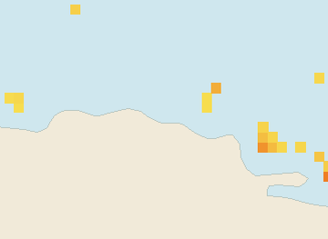 Satellite floating-algae map near Puerto Plata and Cabarete, Mar 2022 (opens full map image in a new tab)