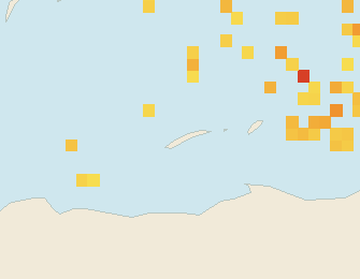 Satellite floating-algae map near Roatan, Mar 2022 (opens full map image in a new tab)