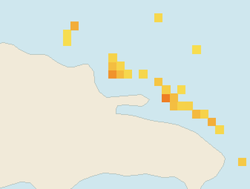 Satellite floating-algae map near Las Terrenas, Mar 2022 (opens full map image in a new tab)