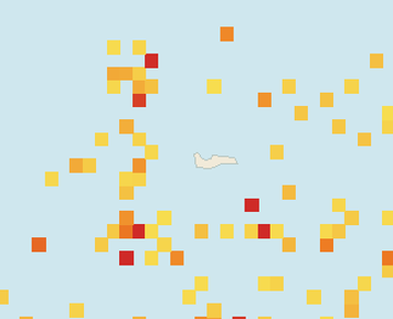 Satellite floating-algae map near Grand Cayman (Seven Mile Beach), Apr 2022 (opens full map image in a new tab)