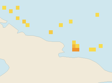Satellite floating-algae map near Guardalavaca, Apr 2022 (opens full map image in a new tab)