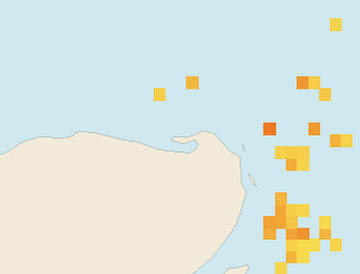 Satellite floating-algae map near Isla Holbox, Apr 2022 (opens full map image in a new tab)
