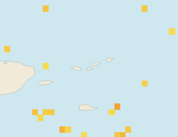 Satellite floating-algae map near St. John, Apr 2022 (opens full map image in a new tab)
