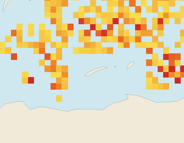 Satellite floating-algae map near Roatan, May 2022 (opens full map image in a new tab)