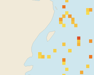 Satellite floating-algae map near Akumal, Jun 2022 (opens full map image in a new tab)