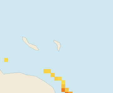 Satellite floating-algae map near Bonaire, Jun 2022 (opens full map image in a new tab)