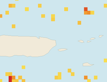 Satellite floating-algae map near Luquillo, Jun 2022 (opens full map image in a new tab)