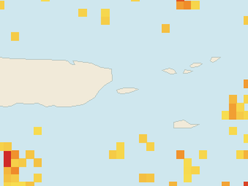 Satellite floating-algae map near Vieques, Jun 2022 (opens full map image in a new tab)