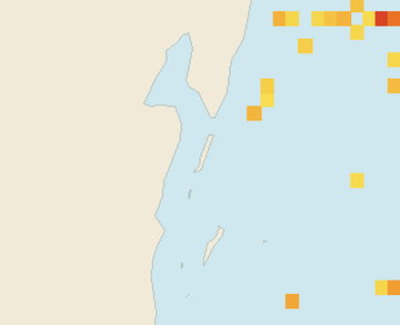 Satellite floating-algae map near Ambergris Caye, Jul 2022 (opens full map image in a new tab)