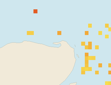 Satellite floating-algae map near Isla Holbox, Jul 2022 (opens full map image in a new tab)
