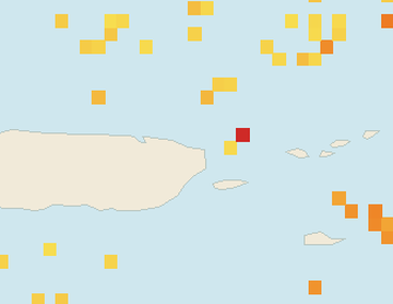 Satellite floating-algae map near Luquillo, Jul 2022 (opens full map image in a new tab)