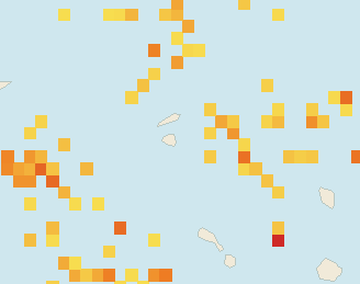 Satellite floating-algae map near St. Maarten, Jul 2022 (opens full map image in a new tab)