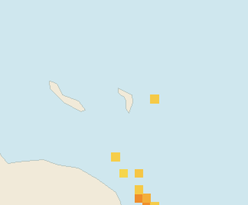 Satellite floating-algae map near Bonaire, Aug 2022 (opens full map image in a new tab)