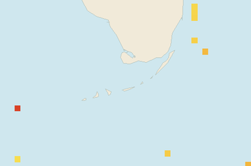 Satellite floating-algae map near Florida Keys, Aug 2022 (opens full map image in a new tab)