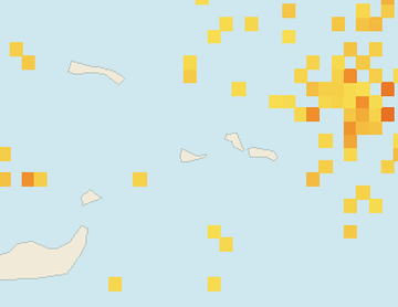 Satellite floating-algae map near Providenciales, Aug 2022 (opens full map image in a new tab)